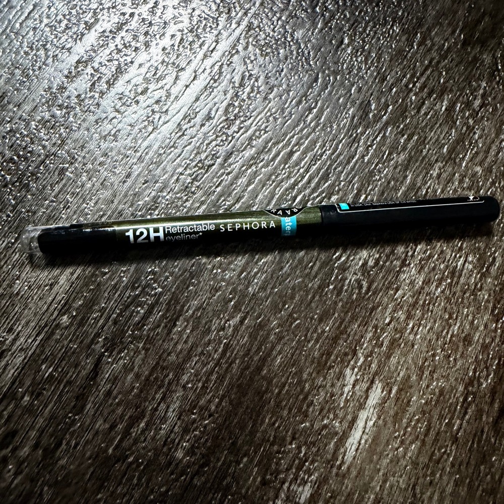 Sephora Retractable Eyeliner Womens 14 Shimmer Khaki Green Waterproof 12H Wear